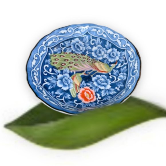 Beautiful Vintage Peacock Design Sauce Dishes - Set of 4 - Picture 8 of 9